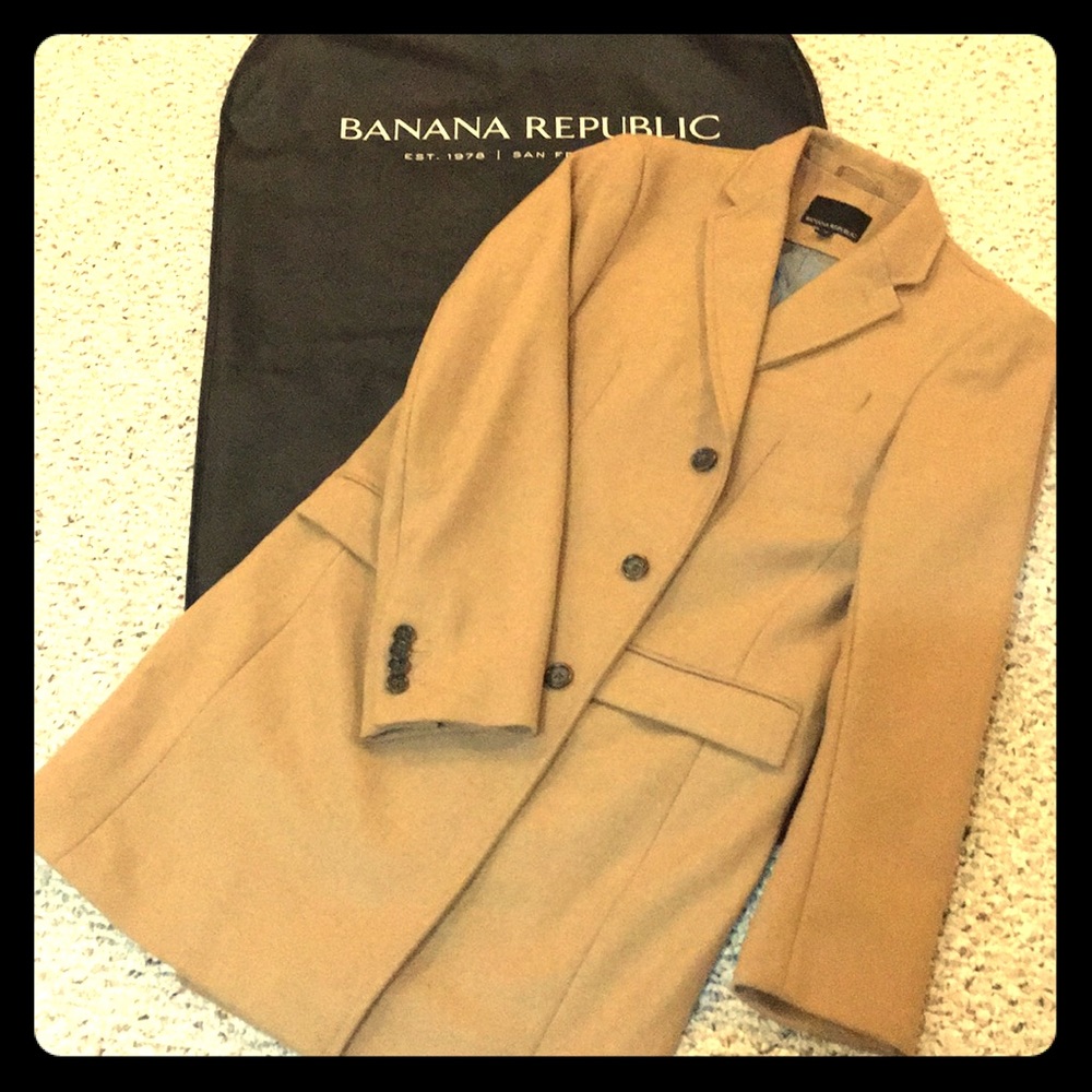 Banana Republic Italian Wool Camel Topcoat Medium